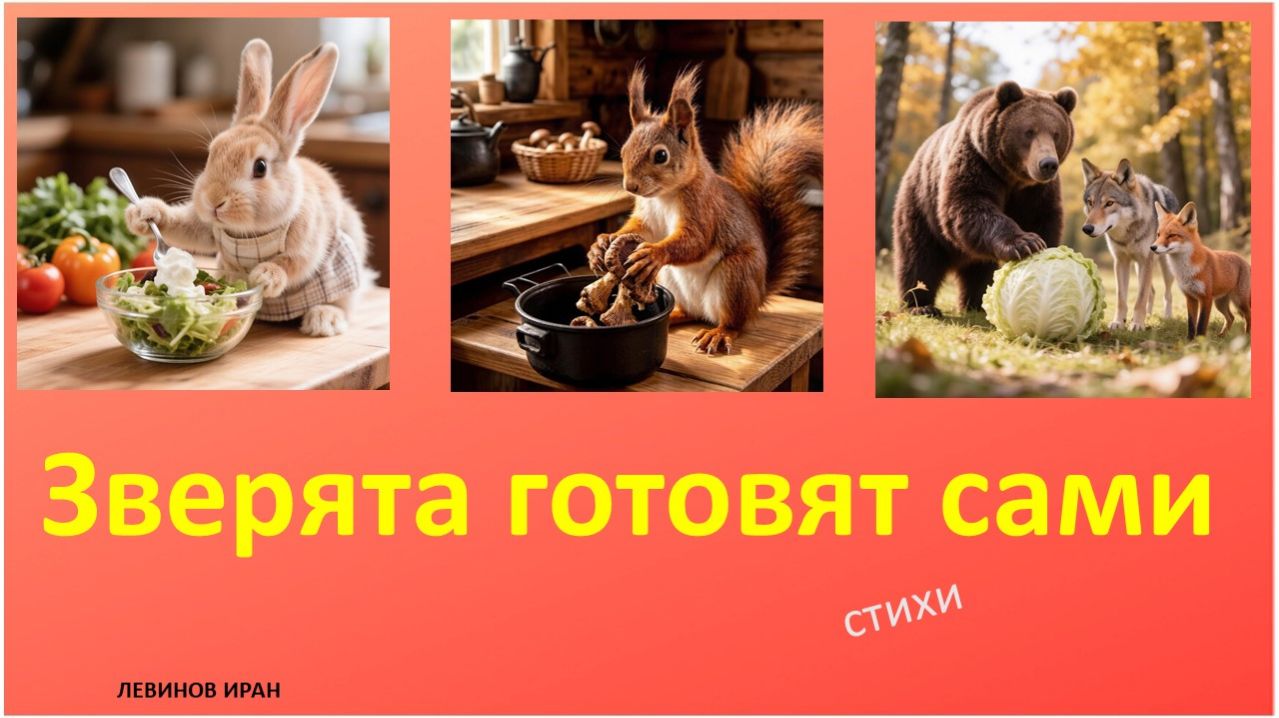 Лесные поварята. Как и что готовят лесные зверята. Любовь к животным Дети и животные Жизнь в лесу IL