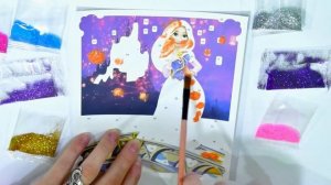 Раскрашиваем цветным песочком СКАЗОЧНЫХ ПРИНЦЕСС {Часть 2}