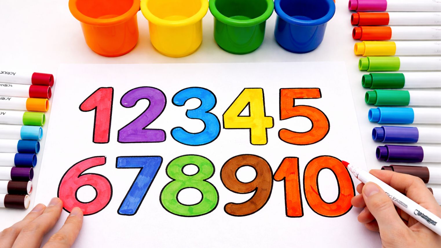 Учим считать до 10 | Цифры для малышей | Рисуем от 1 до 10 |Развивающее видео