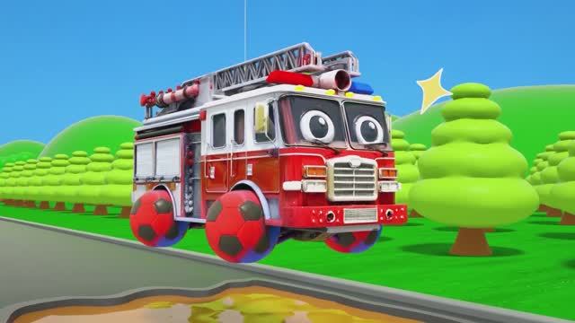 Мультики для детей - Раскрась шарики и спой песенку - Колеса на автобусе - Детские песенки для детей