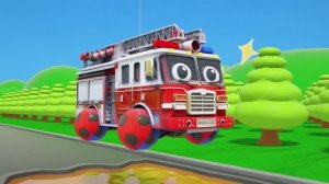 Мультики для детей - Раскрась шарики и спой песенку - Колеса на автобусе - Детские песенки для детей