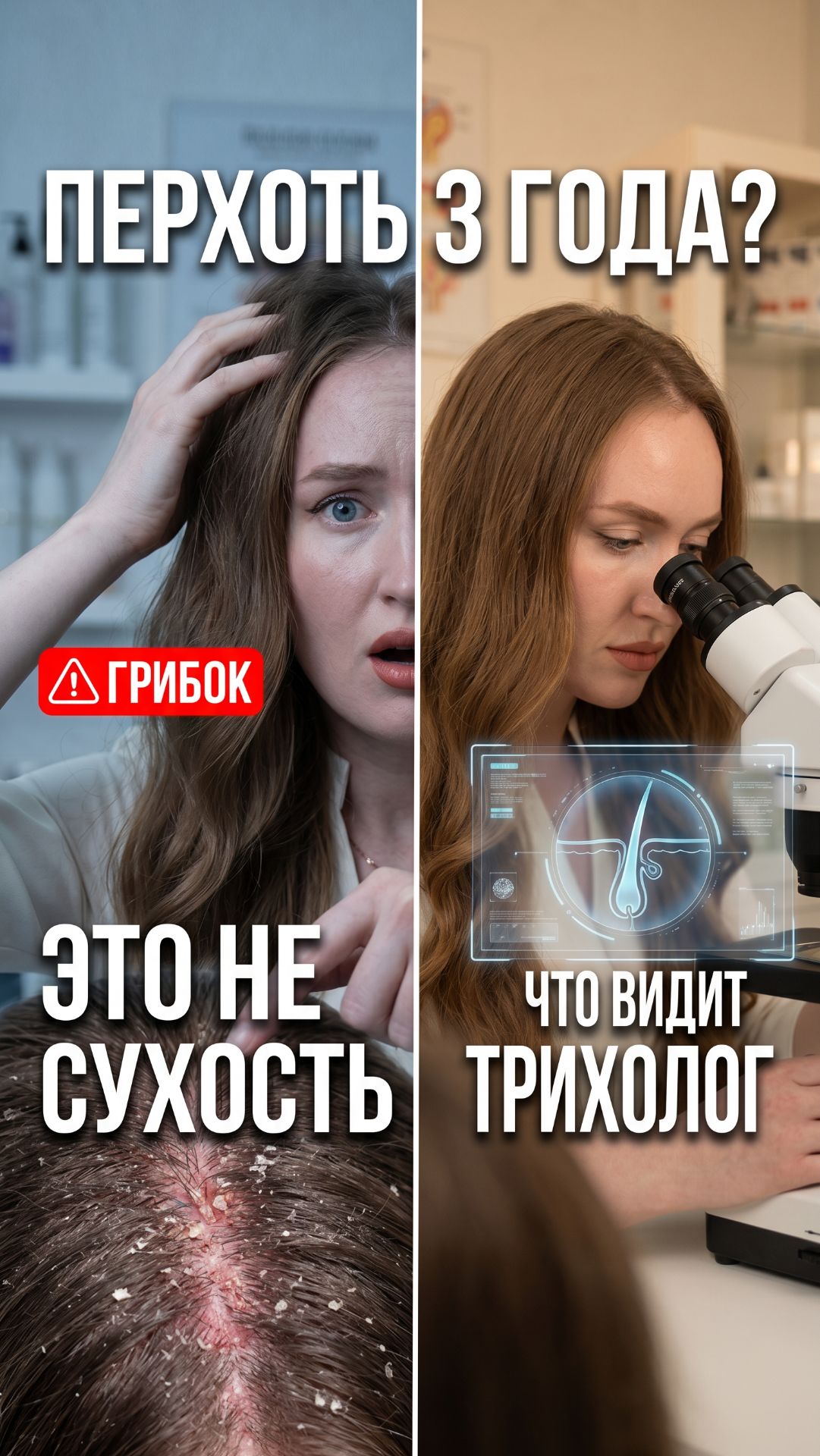 Перхоть три года — а ты всё меняешь шампуни? 😬