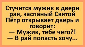 Мужик стучится в двери рая... | Анекдоты смешные | Юмор