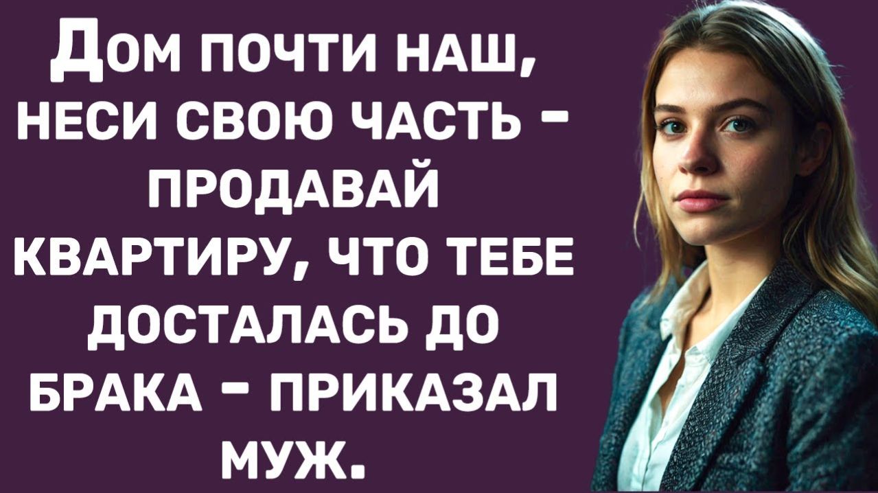 Истории из жизни | Муж потребовал продать мою добрачную квартиру | Аудио рассказы |Жизненные истории