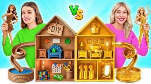 Строим Удивительный Кукольный Домик # Дорогой vs Дешевый Челлендж от Candy DO