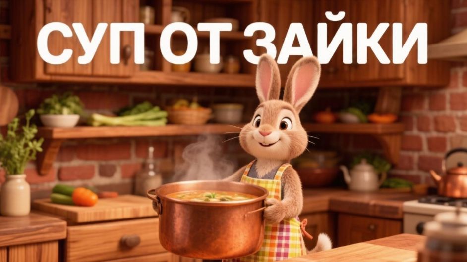 Мультфильм для детей. Суп от зайки