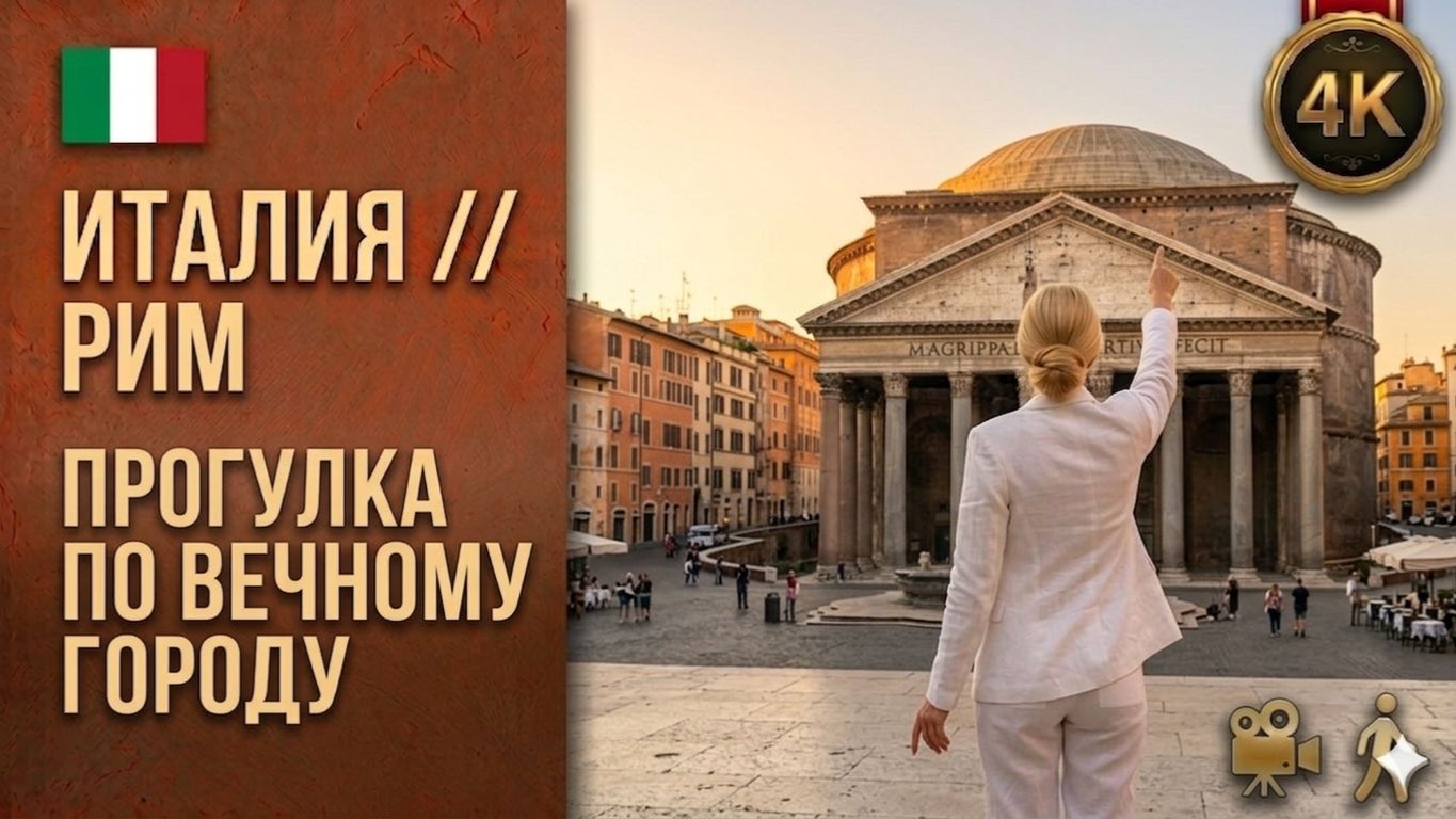 Италия // Рим // За что все любят Рим? Прогулка по главному музею под открытым небом 4K