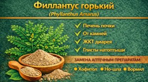 Филлантус горький (Phyllanthus Amarus)- порошок