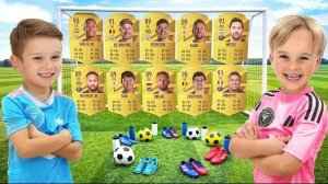 Майк и Крис собирают футбольные карточки за помощь дяде