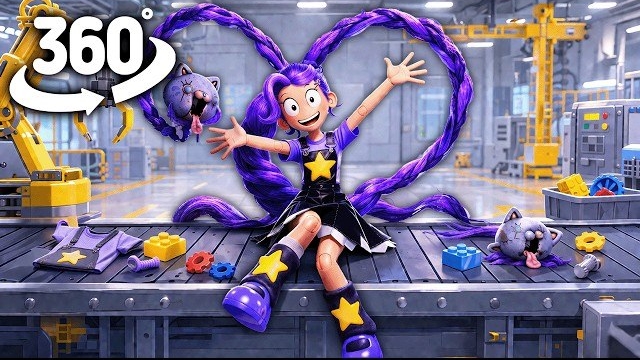 Влюбленные Лили будут преследовать Вас на Фабрике! | 360° VR / 4k | Poppy Playtime 5