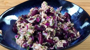 Консервированный тунец + красная фасоль = шикарный салат на скорую руку ✨😋