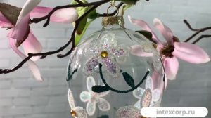 Подвесное украшение - яйцо ВАЛЬС ДЕ-ФЛЕР, стекло, 12 см, PE50061