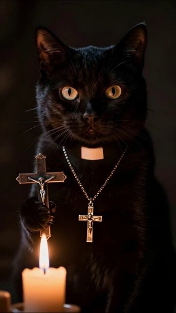 Кот-священник: тайны черного кота кот приключения юмор