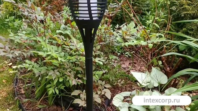 Садовый фонарь на солнечной батарее Solar КАНТО, 12 желтых мини LED-огней, чёрный, 78 см, CX2100150