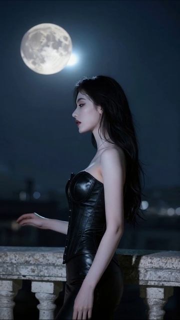 Ночь под полной луной мода фотография