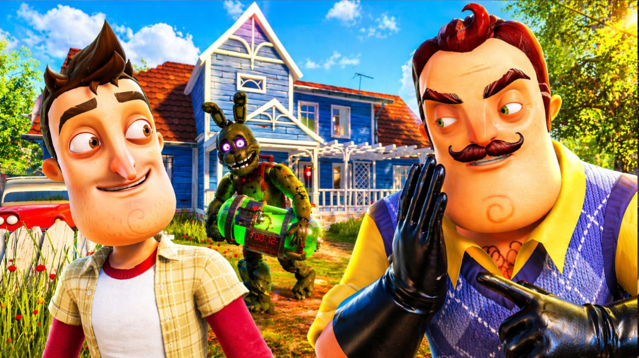 ШОУ ПРИВЕТ СОСЕД! ФНАФ В ПОДВАЛЕ И БОМБА! ФАНАТСКАЯ ИГРА HELLO NEIGHBOR VINTAGE ПОЛНОЕ ПРОХОЖДЕНИЕ!
