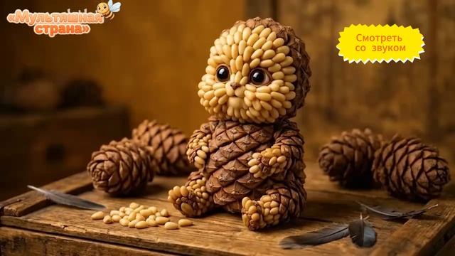 Съедобные малыши кушают вкусняшки. Мимишная ИИ - анимация.