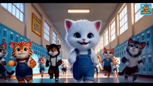 На день рождения котёнка встречается с мутировавшим экскаватором скелета!