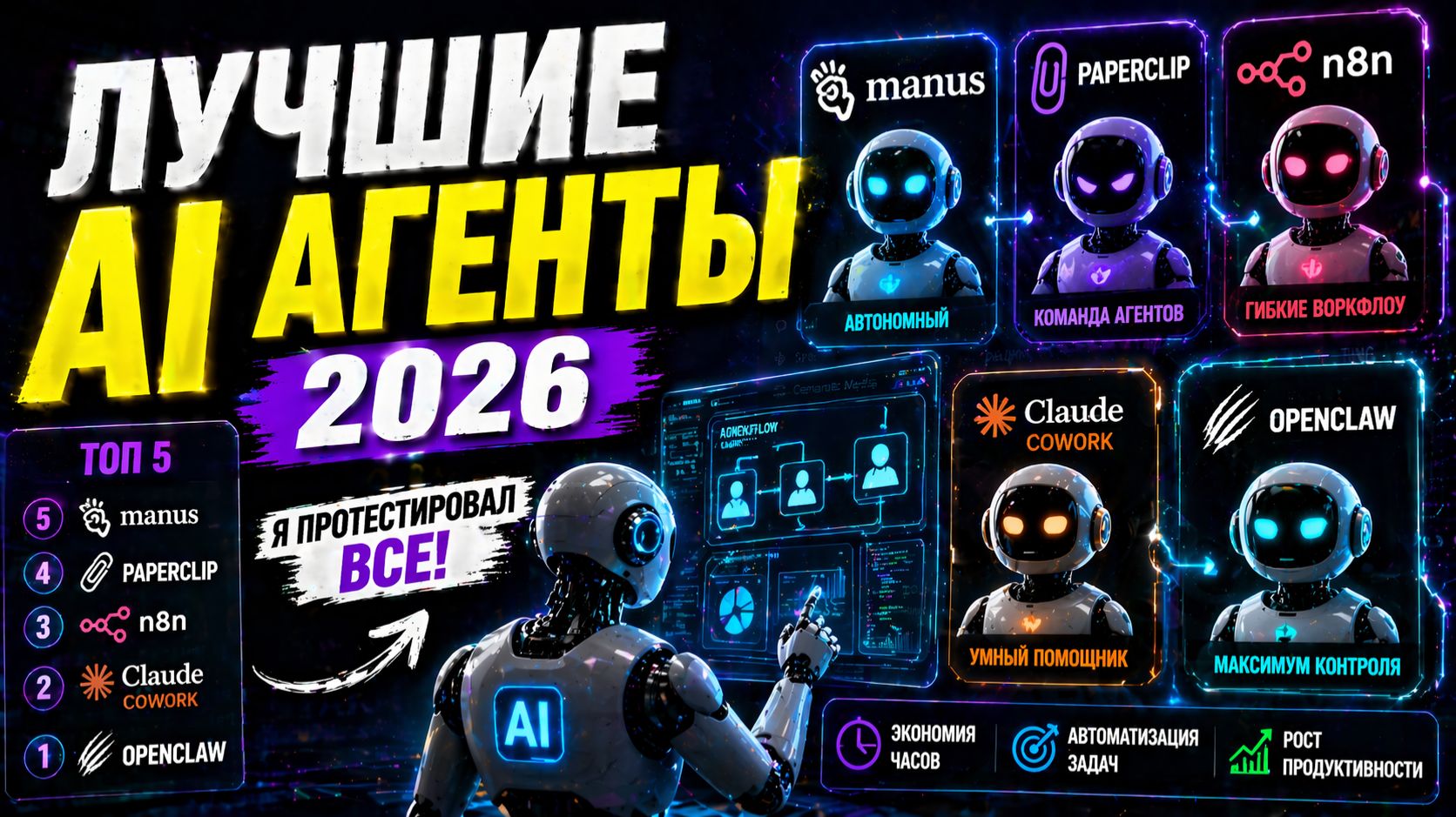 Топ-5 AI-агентов, которые реально работают 🤖