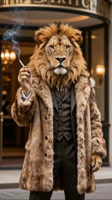 Лев в костюме: символ стиля и силы #влиятельные #стилистика