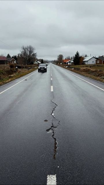 Опасная трещина на дороге: что делать? авто дорога безопасность