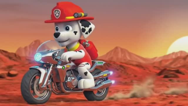 Щенячий патруль, Скай, Маршал, Эверест, Гончик, Крепыш и Роки катаются на мотоциклах . Для детей!