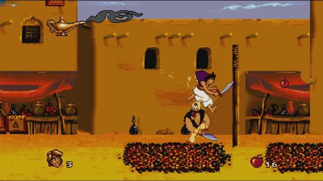 [SMD] Disney’s Aladdin (1993) [RetroArch - ядро Genesis Plus GX Wide]