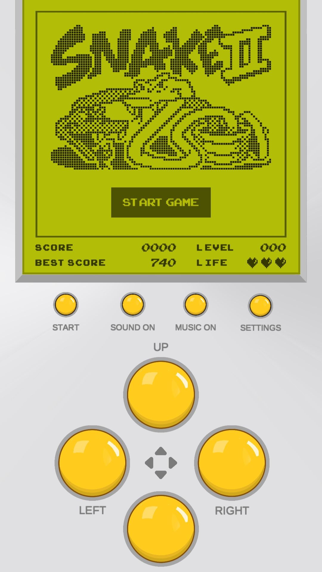 Набираю 500 очков в игре Snake II