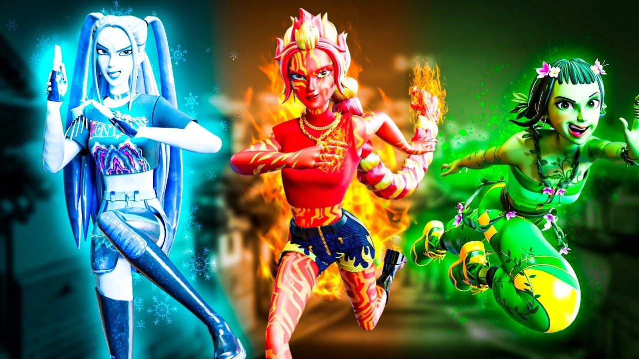 ХАНТРИКС НО ВСЕ ЭЛЕМЕНТАЛЫ?!! K-POP ОХОТНИЦЫ НА ДЕМОНОВ АНИМАЦИЯ