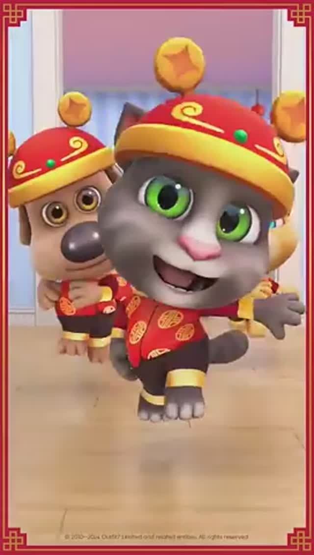 Мой Говорящий Том - Танец на Лунный Новый год Говорящий Том Short