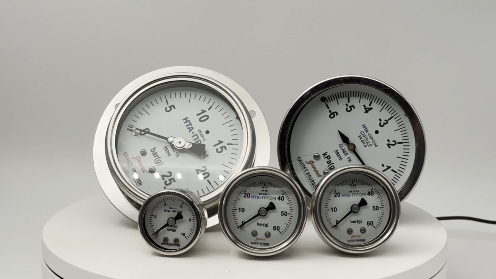 Манометры с трубкой бурдона