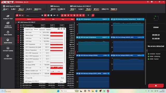 rx 5700xt occt vram