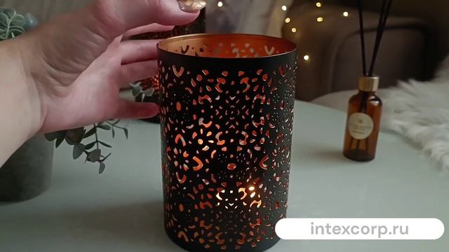 Подсвечник ФАНТАЗИЯ - Цветочная Ночь медиум металлический 15 см A98023060-1