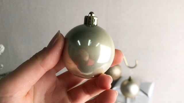 Набор пластиковых шаров Шинтилла  (матовые, глянцевые, глиттер), цвет: перламутровый, 022906