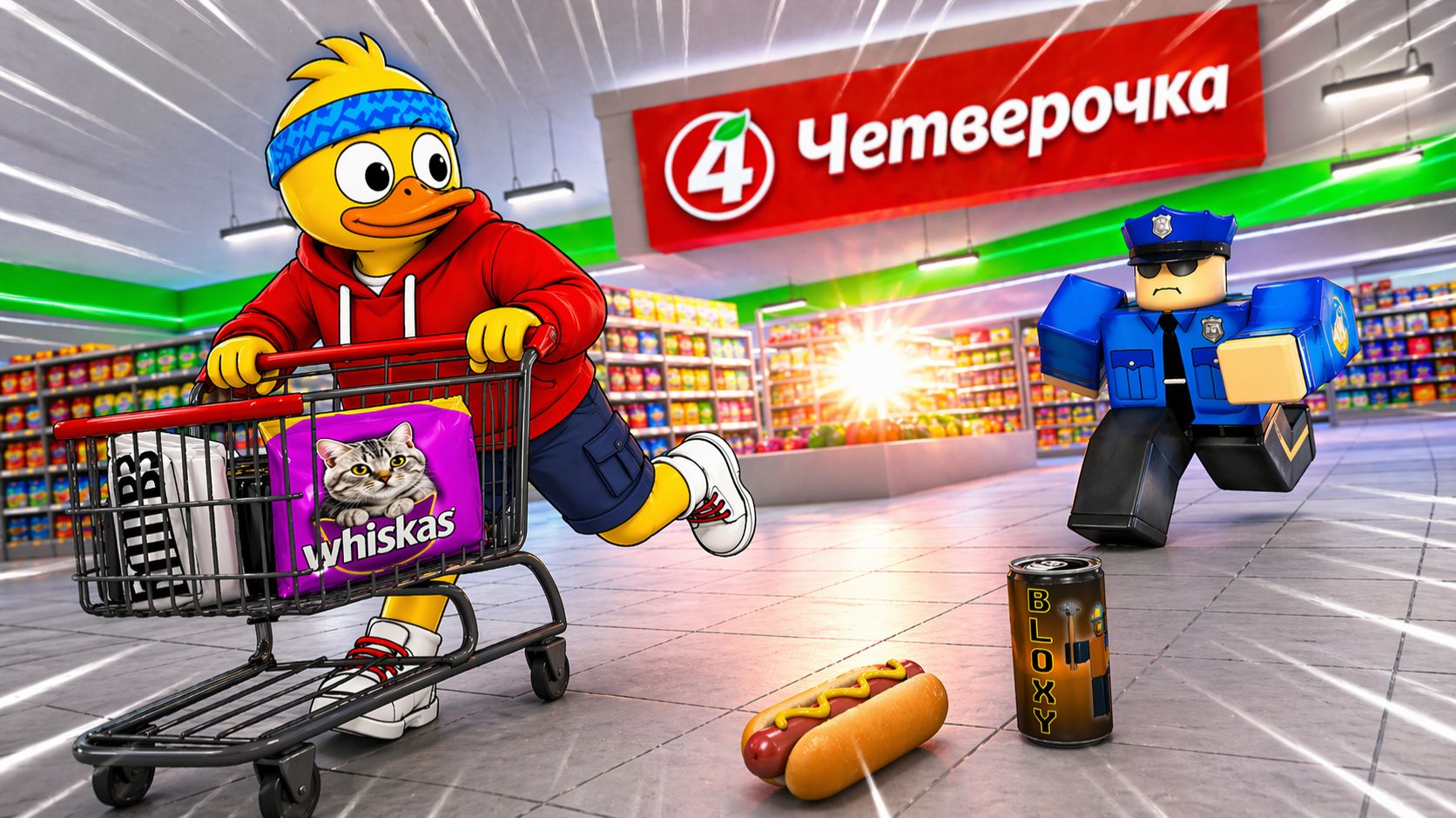 СБЕГИ ИЗ ПЯТЕРОЧКИ в Roblox! ESCAPE FROM PYATEROCHKA ОББИ