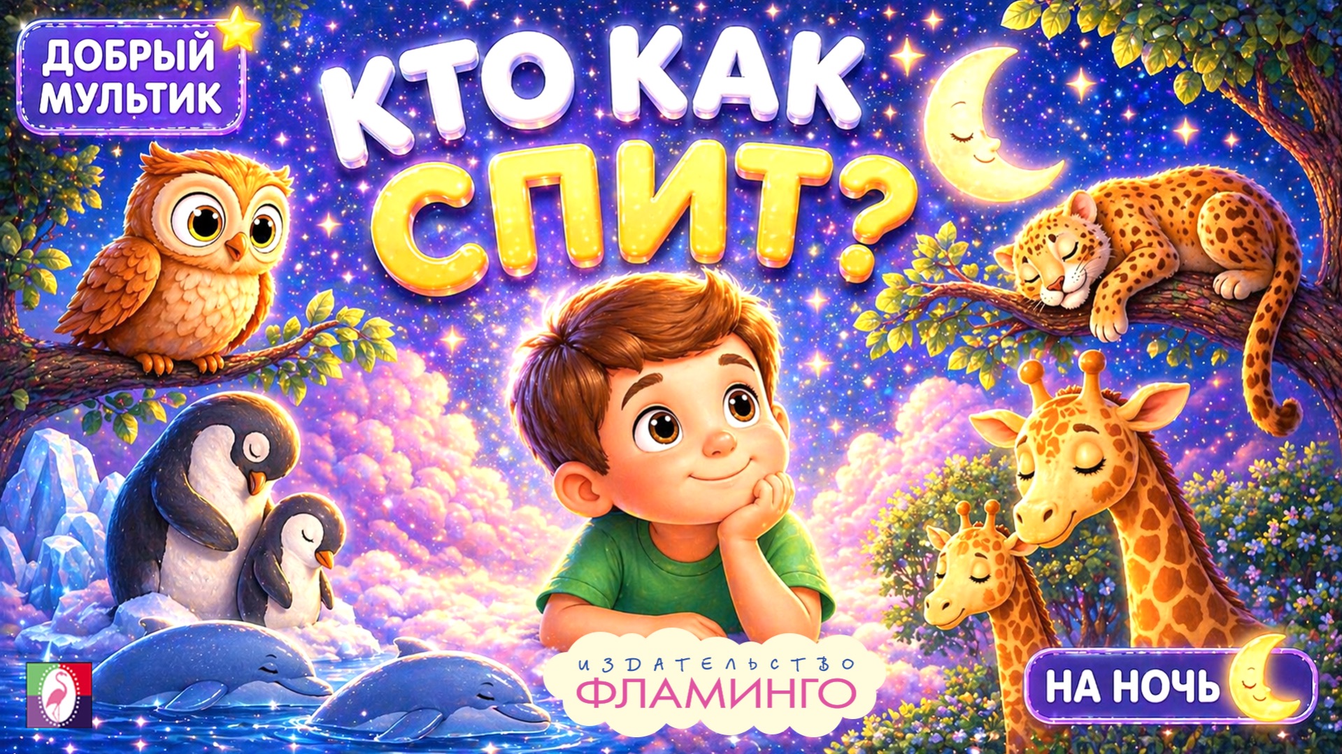 Музыкальный мультфильм  КТО КАК СПИТ  Мультик перед сном