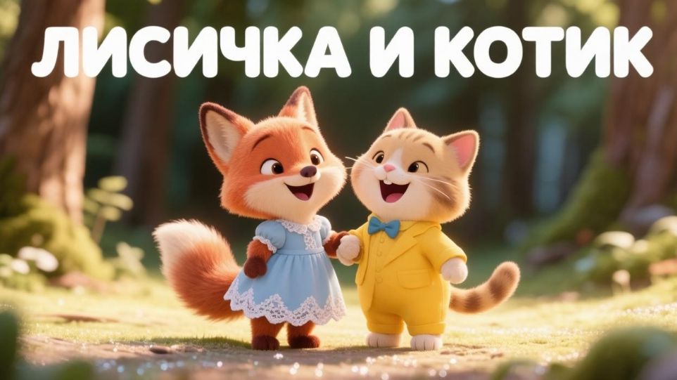 Танцы для детей | музыкальный мультфильм для детей. Лисичка и Котик