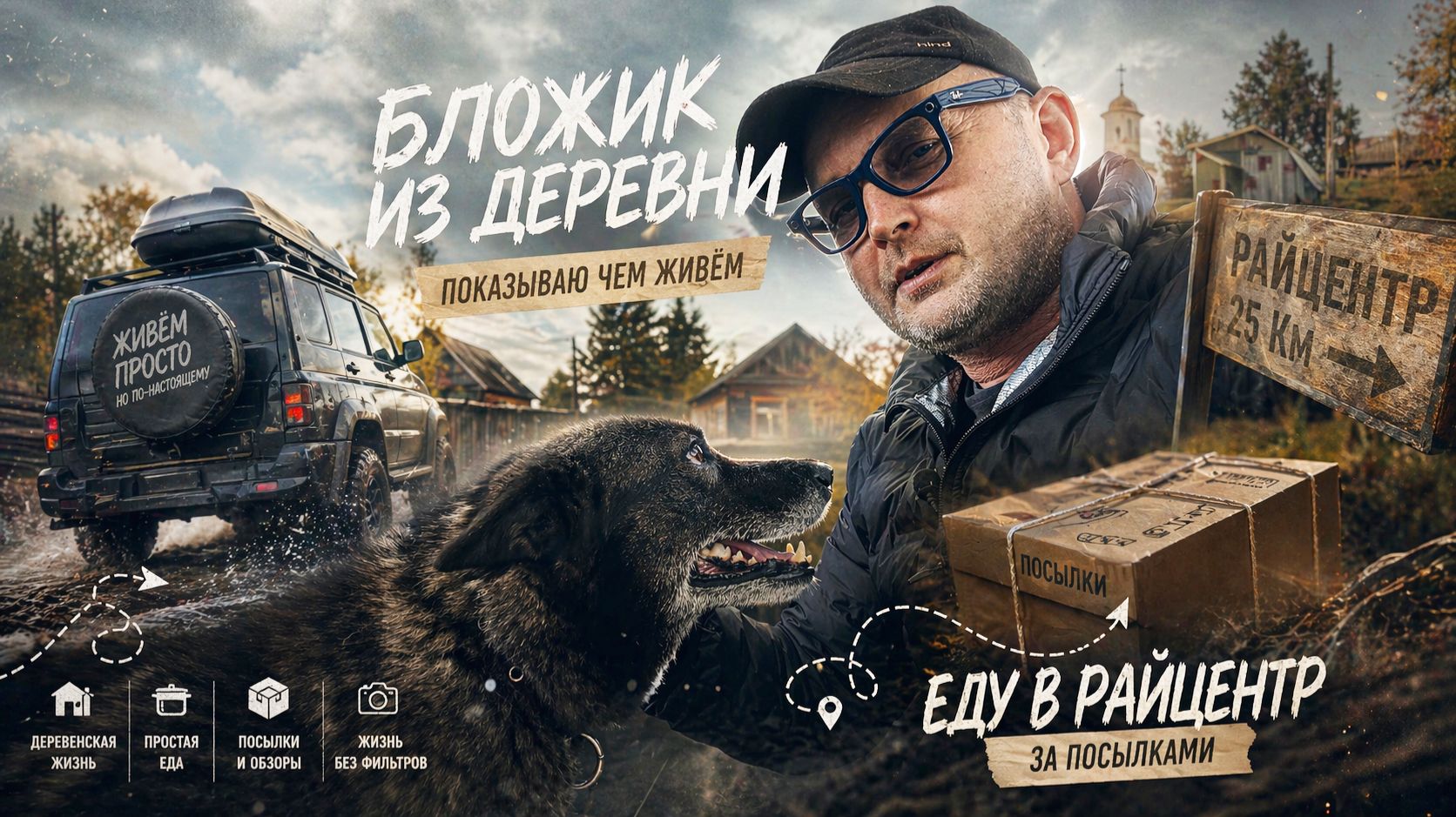 ОДИН ДЕНЬ В ДЕРЕВНЕ  ЗАБИРАЮ ПОСЫЛКИ В РАЙЦЕНТРЕ