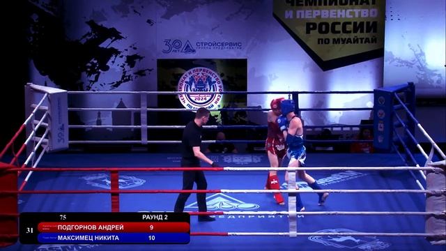 Чемпионат России Тайский бокс Андрей Подгорнов