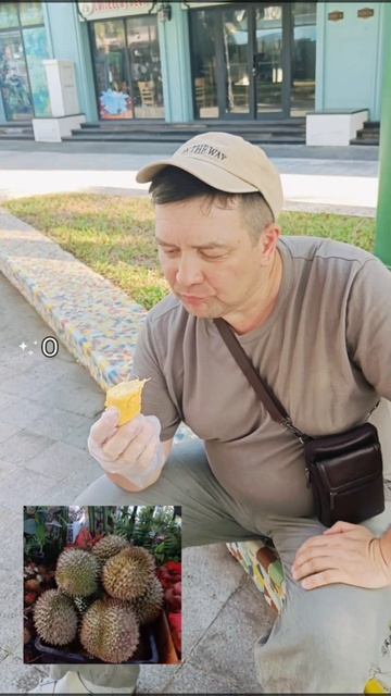 Первый раз пробуем дуриан  самый спорный фрукт дуриан экзотическиефрукты vietnam  fruit