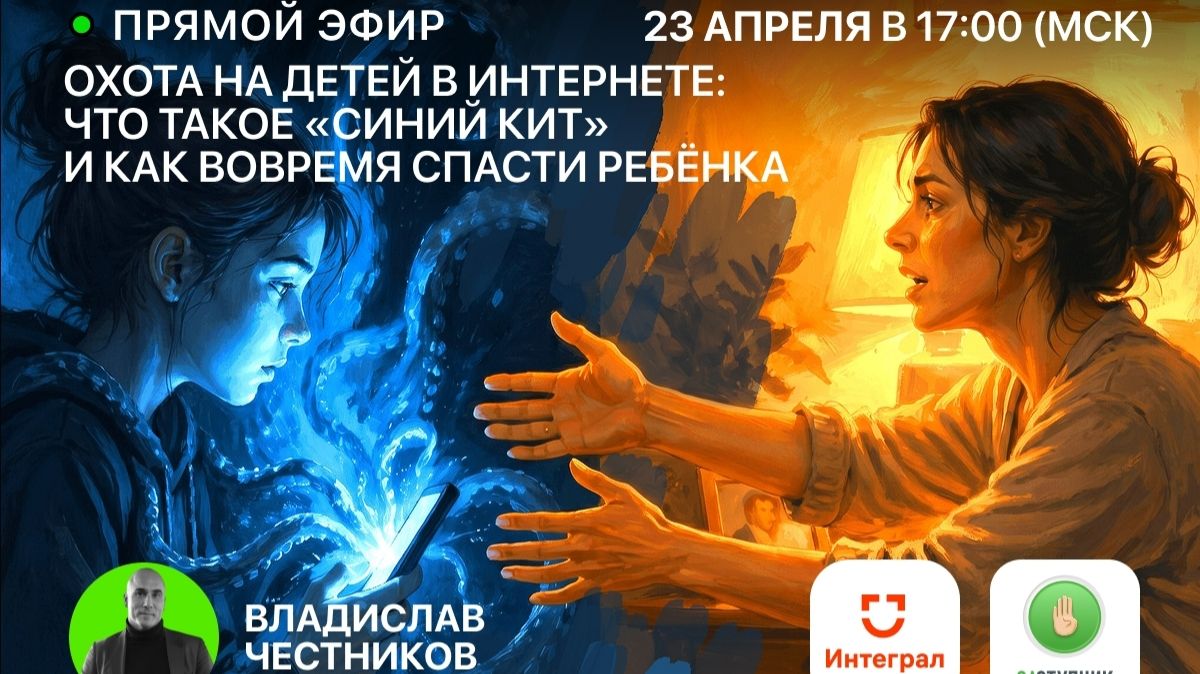2026-04-23. Интеграл. Охота на детей в интернете: что такое Синий кит и как вовремя спасти ребёнка