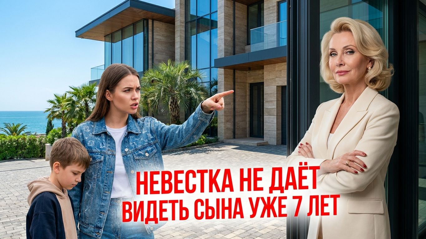 СНОХА НЕ ДАВАЛА ВИДЕТЬ СЫНА 7 ЛЕТ. ТЕПЕРЬ ОНА ТРЕБУЕТ МОЙ ОСОБНЯК. МОЙ ОТВЕТ УНИЧТОЖИЛ ЕЁ.