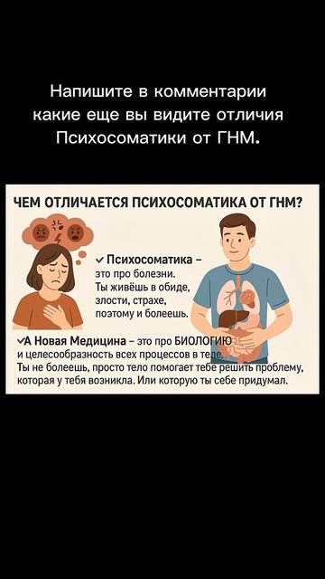 Чем отличается психосоматика от гнм гнм германскаяноваямедицина  психология психосоматика
