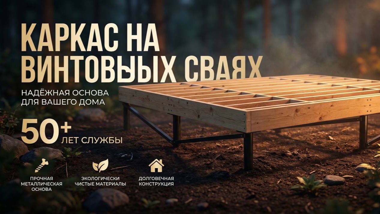 Фундамент на винтовых сваях под ключ