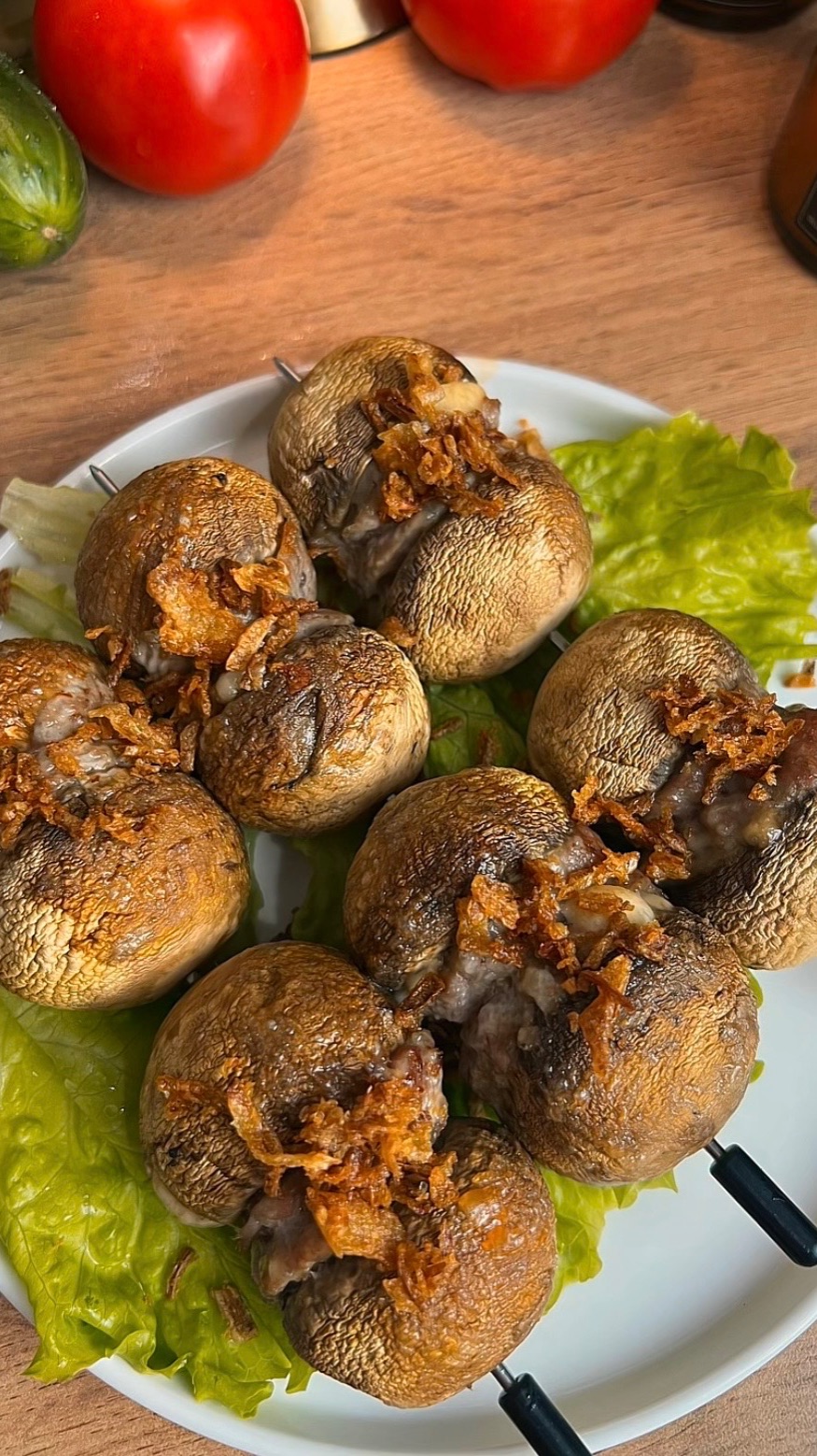 Фаршированные грибы 🍄🟫