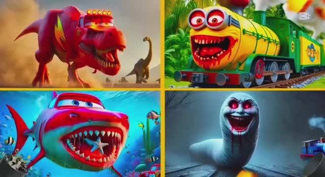 МОЛНИЯ МАККУИН и Паровозик Томас: Мега БАТТЛ монстров под музыку Коффин Дэнс! 🏆