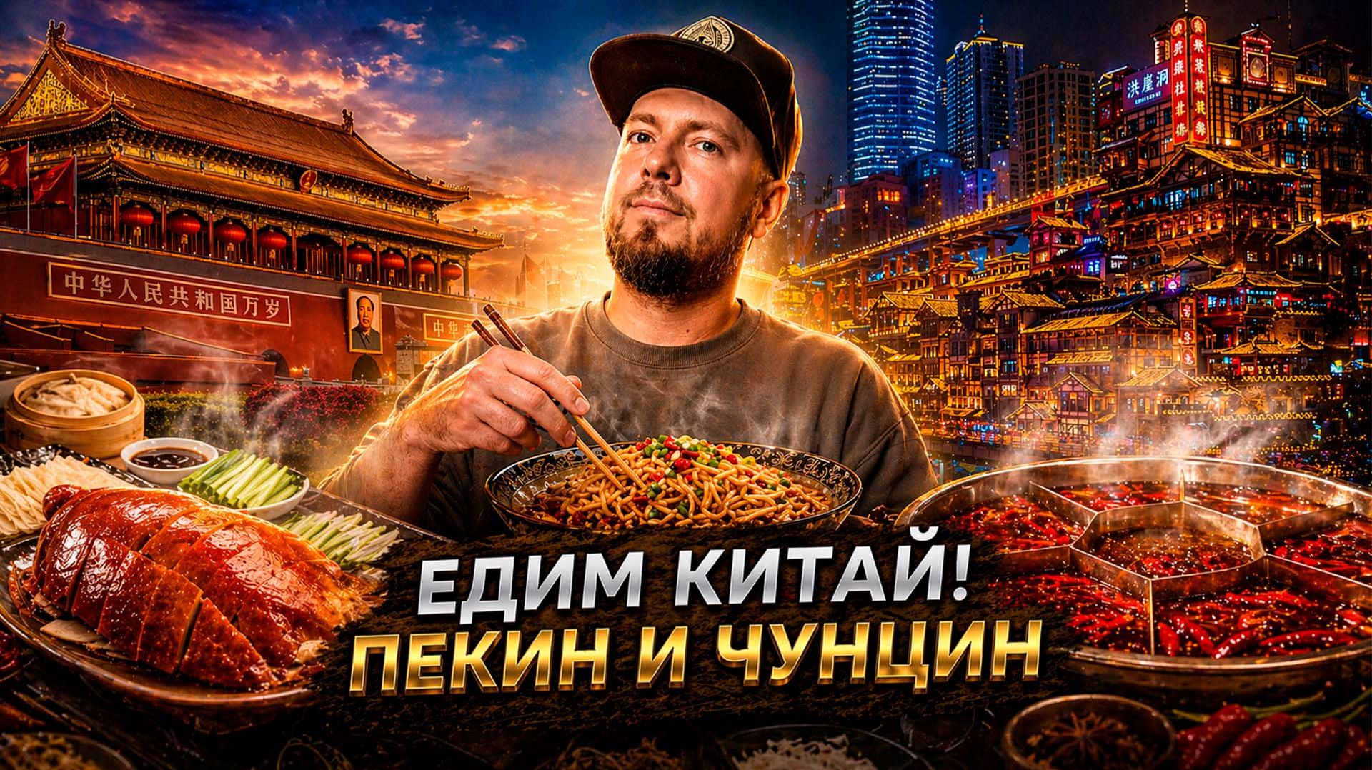 Китай: ЕДА | Гастротур по Пекину и Чунцину | Утка по-пекински, хот пот, остро и вкусно!