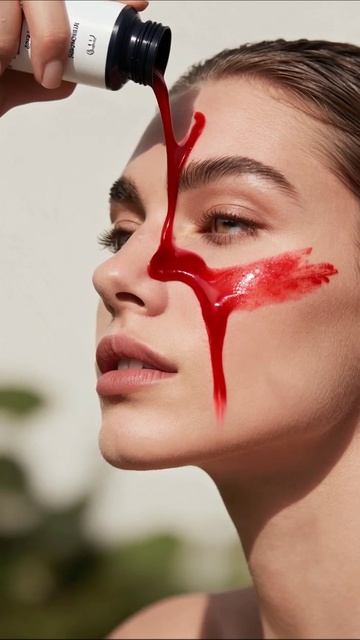 Кровавый макияж: красота или ужас? #макияж #красота #тренды