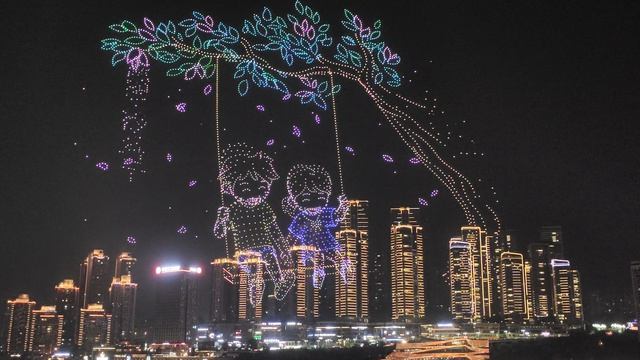 Чунцин Китай шоу дронов