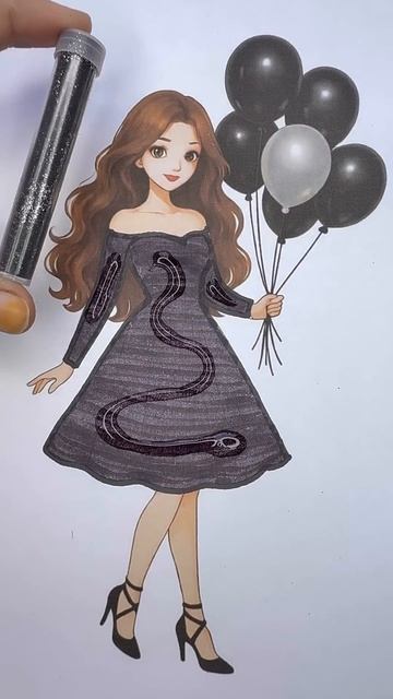 Блестящий чёрный 🖤 Креативный арт! 🤩